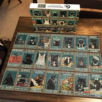 Wunderliche Katzenpuzzle 1000 Stücke